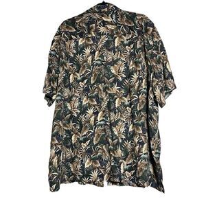 Croft & Barrow 2XL Short Sleeve Safari Print Hawaiian Print Button Up Shirt